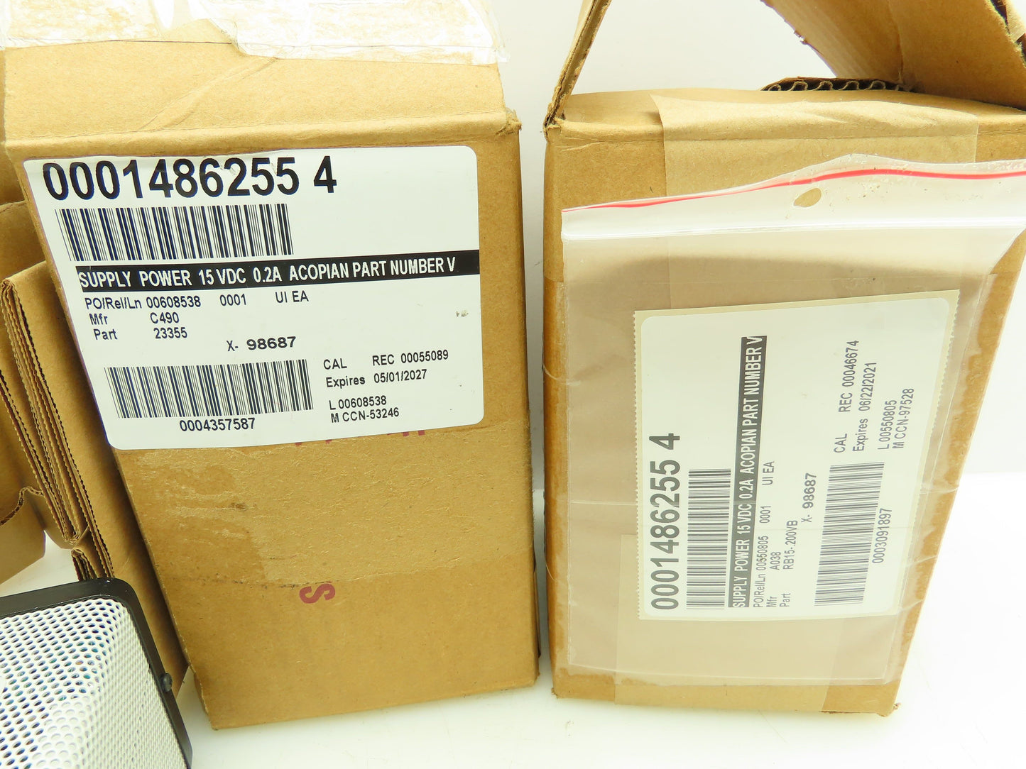 Acopian V15J20 Regulated Power Supply 15VDC 0.2A 8-Pin LOT OF 2