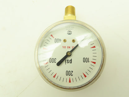 Ametek 047923 High Pressure Compressed Gas Gauge 400PSI 1/4"ANPT P602 LOT OF 3