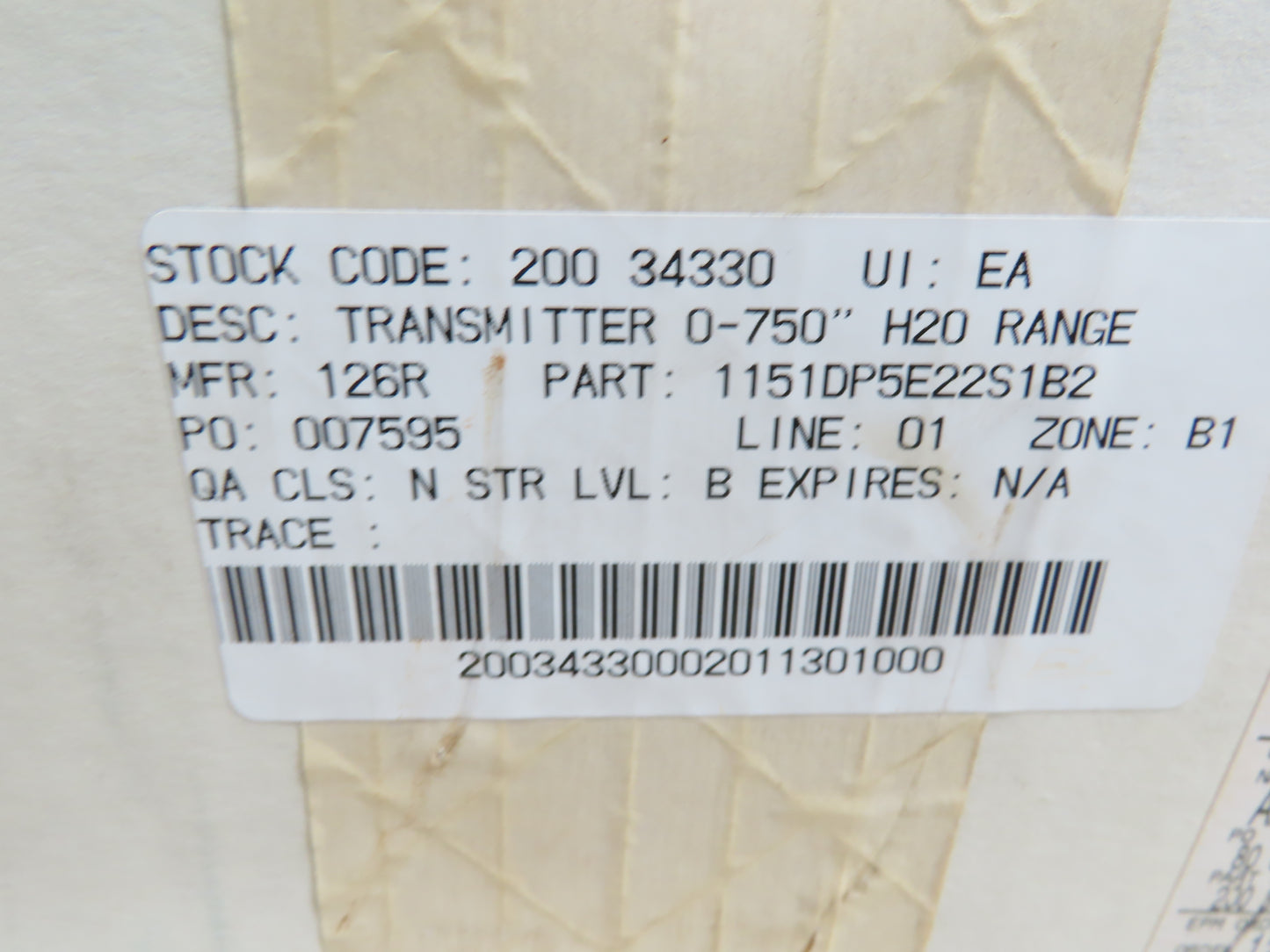 Rosemount 1151 Pressure Transmitter 4-20MA 45VDC 2000PSI w/Sensor 1151DP5E22S1B2