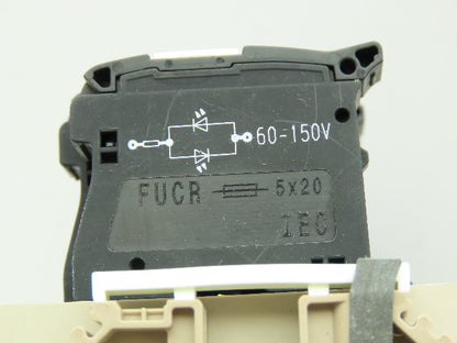 Weidmuller MTBFD-DI820 Terminal Block 17-WMF 2.5 BLZ/9-FUCR 5X20 DIN Rail Mount