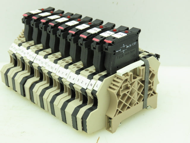Weidmuller MTBFD-DI820 Terminal Block 17-WMF 2.5 BLZ/9-FUCR 5X20 DIN Rail Mount
