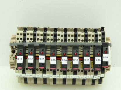 Weidmuller MTBFD-DI820 Terminal Block 17-WMF 2.5 BLZ/9-FUCR 5X20 DIN Rail Mount