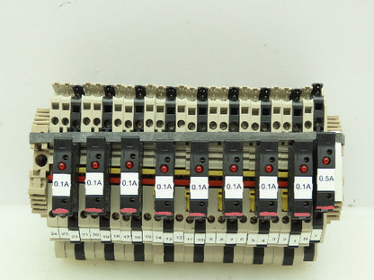 Weidmuller MTBFD-DI820 Terminal Block 17-WMF 2.5 BLZ/9-FUCR 5X20 DIN Rail Mount