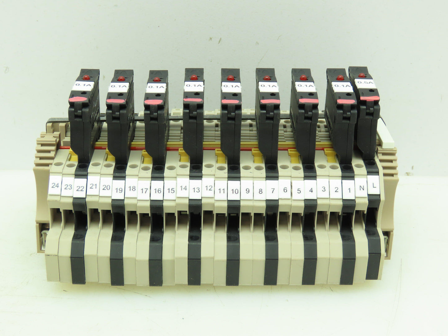 Weidmuller MTBFD-DI820 Terminal Block 17-WMF 2.5 BLZ/9-FUCR 5X20 DIN Rail Mount