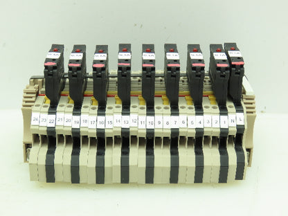 Weidmuller MTBFD-DI820 Terminal Block 17-WMF 2.5 BLZ/9-FUCR 5X20 DIN Rail Mount