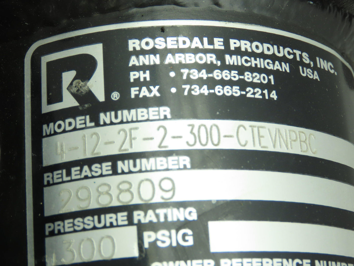 Rosedale 4-12-2F-2-300-CTEVNPBC Basket Strainer Bag Filter Vessel 12"X 4" 300psi