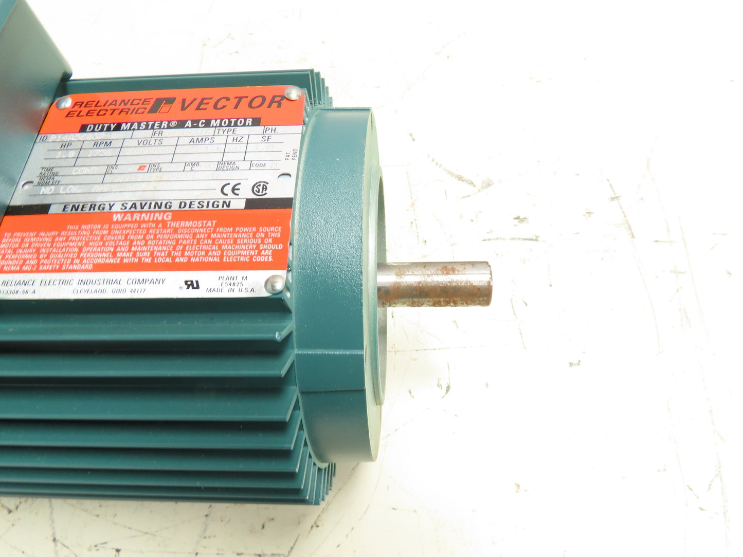 Reliance P14A5803P Inverter Duty Motor 1Hp 3Ph 460V 143TC w/Encoder 607980-71F