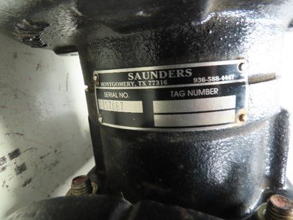 Crane Saunders 065-3304-A-553-HT 2.5"Pneumatic Actuator Valve Class 150 Fig 3304