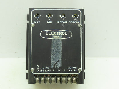 Electrol C-50-U-400-CM DC Motor Controller 115VAC Input 90 VDC Type