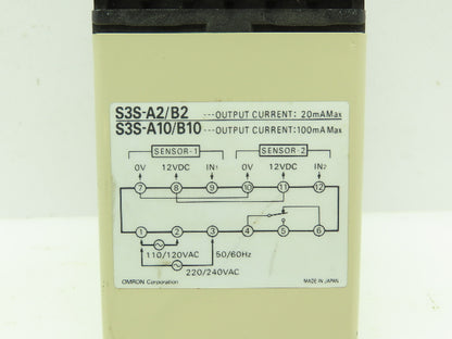 Omron S3S-B10-002 Controller Unit Relay On Off Delay 120/240 Input