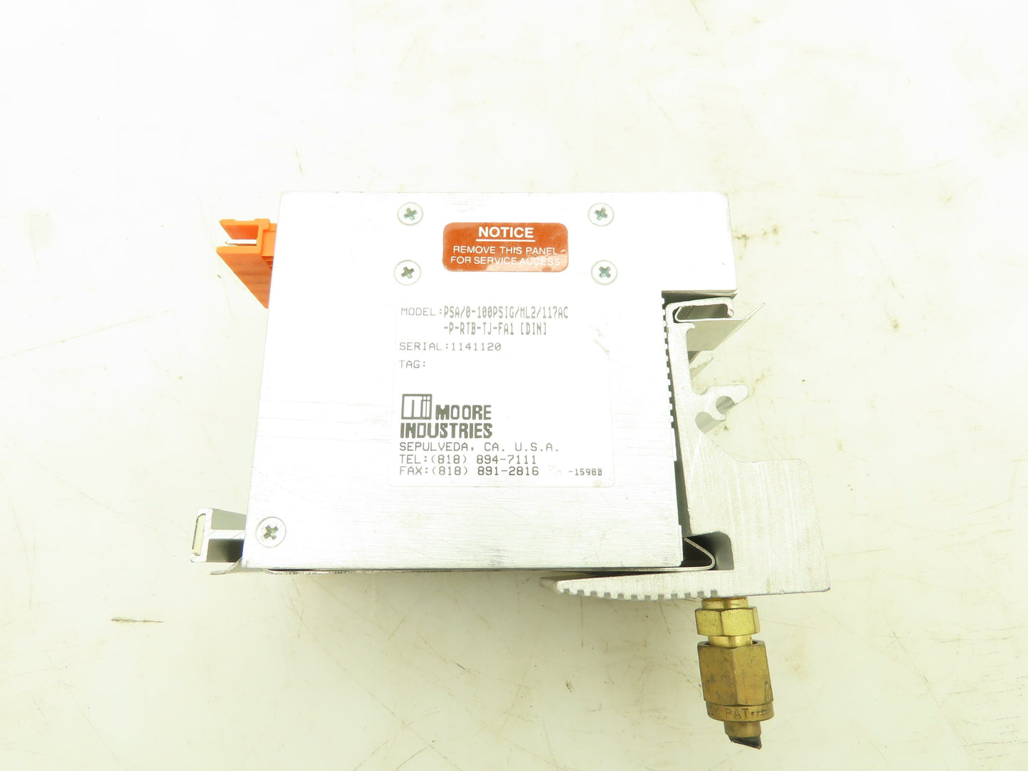 Moore PSA/0-100PSIG/ML2/117AC-P-RIB-TJ-FA1 Pressure Switching Alarm 0-100PSI