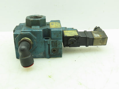 Mac 130B-111JD Solenoid Valve With 56C-13-112CA Manifold Block