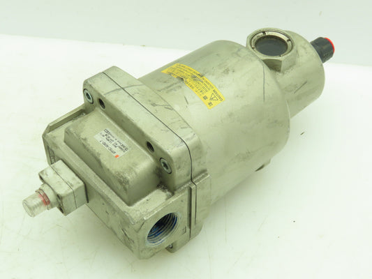 SMC AFF11C-N06D-T Main Air Line Pneumatic Filter 3/4" NPT w/Indicator + Drain