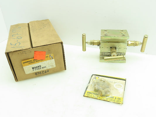 Anderson & Greenwood Co 02-2565-540 Hydraulic Manual Instrument Manifold 6000PSI