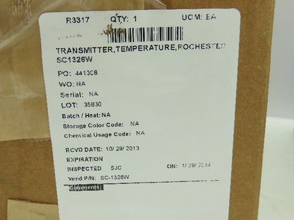 Ametek SC-1326W-E2-A1-H1-N1-NR Isolated Thermocouple Transmitter 115VAC 4-20mADC