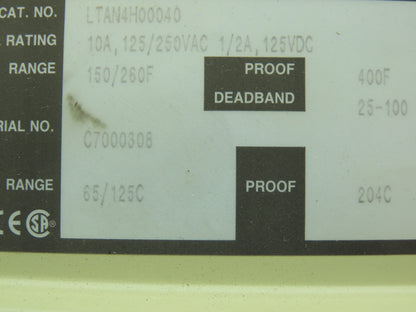 Ashcroft LTAN4H00040 Snap Action Switch/Temperature Control 125/250VAC 3"Probe