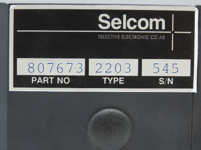 Selcom 807673 Type 2203 Triangulation Displace Processor Pulse Duration 16us