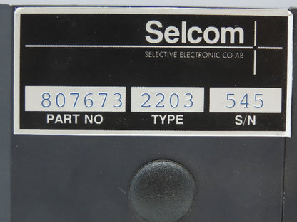 Selcom 807673 Type 2203 Triangulation Displace Processor Pulse Duration 16us