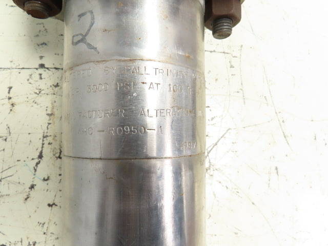 Pall Trinity 4HD4886-1118 Stainless Filter Housing 3000PSI 1/2" Ball Valve