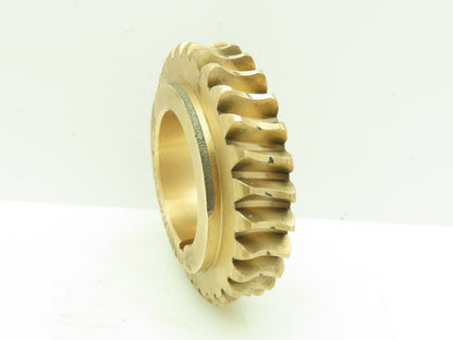 502-708 Brass Worm Gear Wheel 31 Teeth 2-11/16"Keyed Bore 1"Width