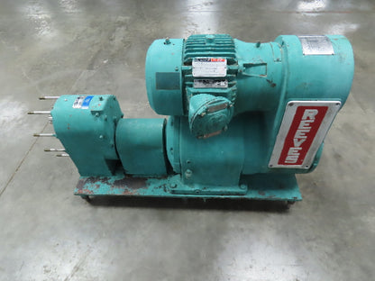 Tri Clover PR60-3M-TC1-4-SL-S Rotary Lobe Pump w/Reeves Motodrive  7.5 HP Motor
