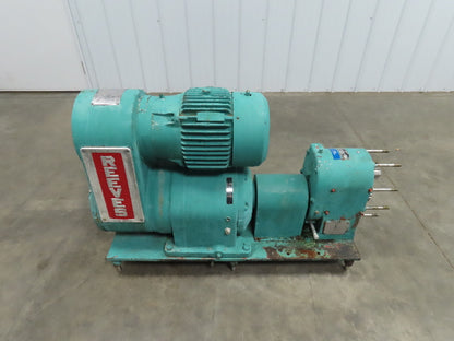 Tri Clover PR60-3M-TC1-4-SL-S Rotary Lobe Pump w/Reeves Motodrive  7.5 HP Motor
