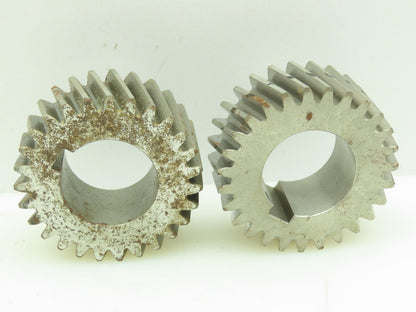 61608405 Helical Gear 27-Teeth 1-1/2"Keyed Bore 1-3/16"Wide 2-7/8"OAL LOT OF 2