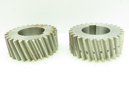 61608405 Helical Gear 27-Teeth 1-1/2"Keyed Bore 1-3/16"Wide 2-7/8"OAL LOT OF 2