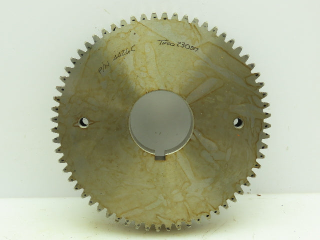 Tifco 4426C Spur Gear 64-Teeth 2-3/8" Keyed Bore 1-1/4" Width 8-1/4"OAL  23097
