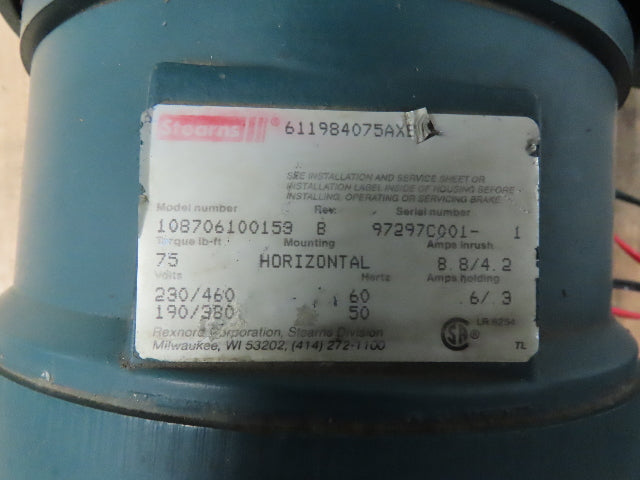 Reliance 01KL505587-JATI 7.5hp 650rpm L2158C 230v Motor /Brake/Tamagawa Encoder