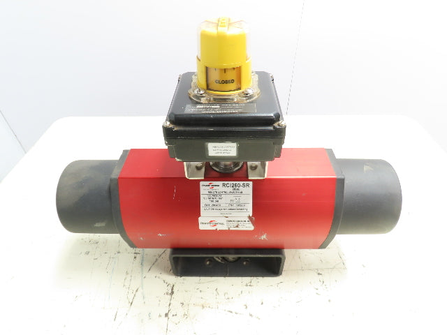RCI 260-SR Pneumatic Rotary Valve Actuator Spring Return Accutrak Monitor 150PSI