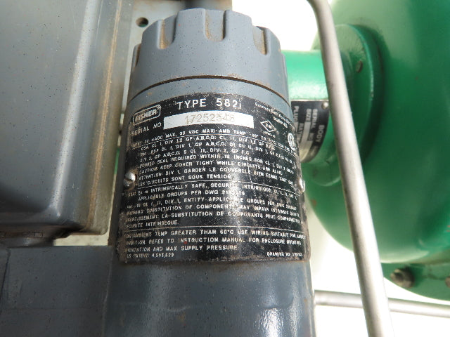 Fisher Type CP 657  Sz 30 Pneumatic Diaphragm Actuator 582i 2" Stainless Valve
