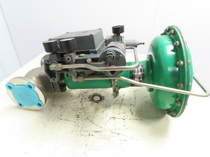 Fisher Type CP 657  Sz 30 Pneumatic Diaphragm Actuator 582i 2" Stainless Valve