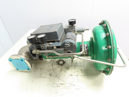 Fisher Type CP 657  Sz 30 Pneumatic Diaphragm Actuator 582i 2" Stainless Valve