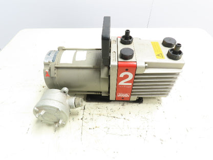 Edwards E2M2 Rotary Vane Dual 2 Stage Vacuum Pump 1.5CFM  1/3hp 3Ph 230/460V