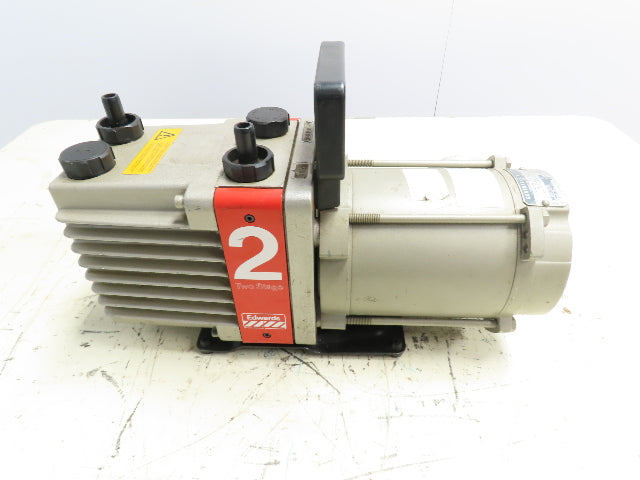 Edwards E2M2 Rotary Vane Dual 2 Stage Vacuum Pump 1.5CFM  1/3hp 3Ph 230/460V