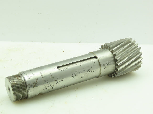 T.1018.0452 Helical Gear 20-Teeth 2-3/4"OD w/8"x2"Shaft 1-1/2"Threaded Male #16