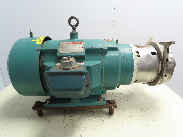 Tri-Clover Tri-Flo 3x2" Stainless Centrifugal Pump Semi-Open Imp 20Hp 3Ph 460V