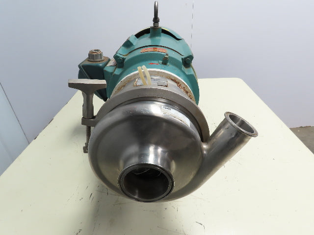 Tri-Clover Tri-Flo 3x2" Stainless Centrifugal Pump Semi-Open Imp 20Hp 3Ph 460V
