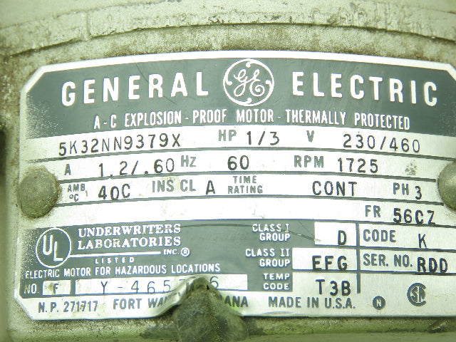 Edwards E2M2 Rotary Vane Dual 2 Stage Vacuum Pump 1.5CFM  1/3hp 3Ph 230/460V