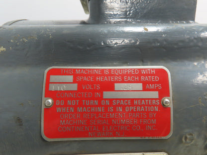 Continental Electric ACHR15X Valve Motor 3Ph 460V 1500RPM 15Ft Lb Torque 7.5HPH