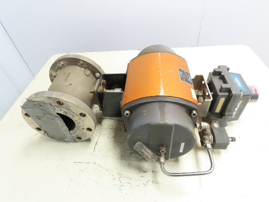 Flowserve Ser 39 Pneumatic Actuator Stainless 4" Flanged Ball Valve 33-39-SN-R6