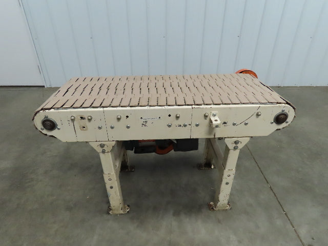 44" Slider Bed Plastic Chain Conveyor 15"Belt 1/2 Hp 115v 1ph 22 Feet Per Minute