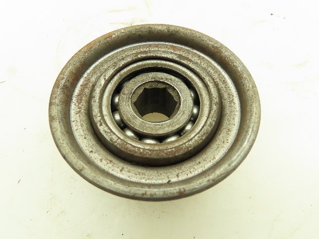 Conveyor Roller Ball Bearing w/Cover 47/64"Hexagon Bore 2-5/16"OD 7/8"W LOT OF 5