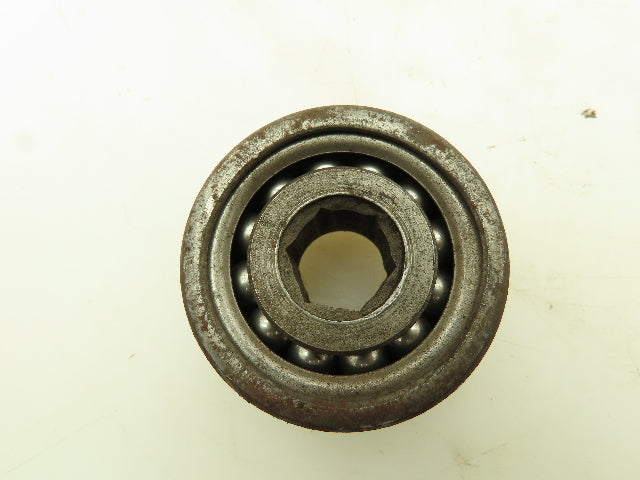 Conveyor Roller Ball Bearing w/Cover 47/64"Hexagon Bore 2-5/16"OD 7/8"W LOT OF 5