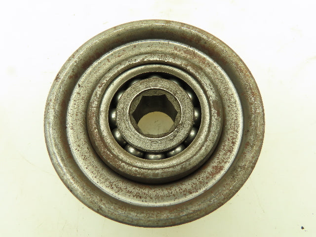 Conveyor Roller Ball Bearing w/Cover 47/64"Hexagon Bore 2-5/16"OD 7/8"W LOT OF 5