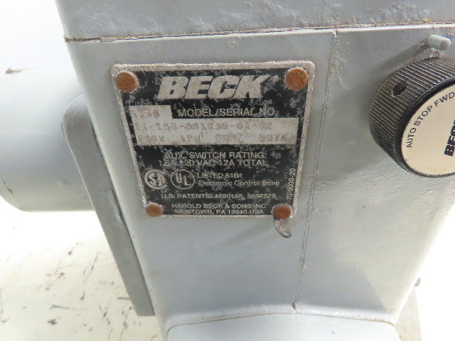 Beck 11-158-081830-01-02 Rotary Actuator, Electric Actuator, 1-PH, 120V