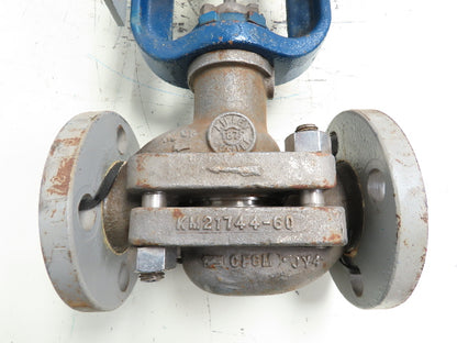 Dezurik DL-40-R-C-B6 Pneumatic Diaphragm Stainless Valve 1-1/2" Flanged SS CF8M