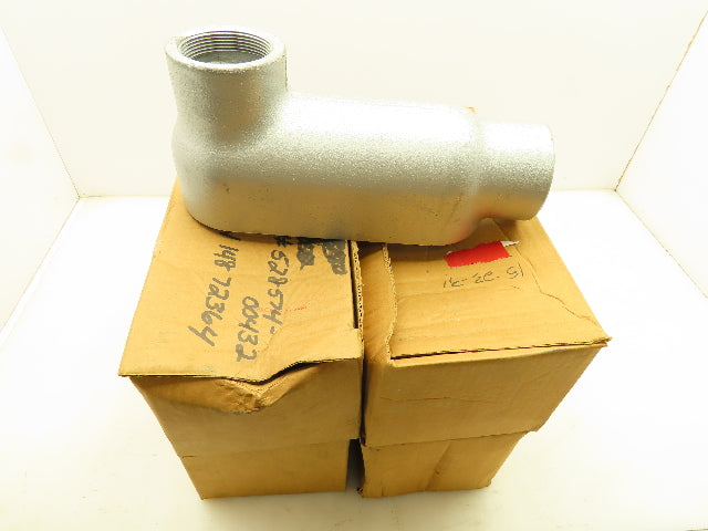 Crouse-Hinds LB68 2" Conduit Outlet Body Rigid Threaded Feraloy Iron Lot of 5