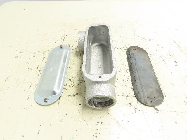 Appleton LR200-M Conduit Body 2" Threaded Rigid Iron Unilet W/ Cover & Gasket Lot of 5